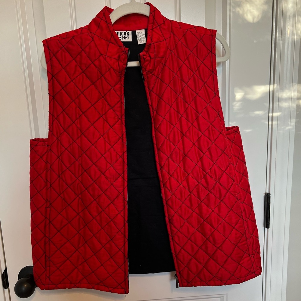 Chico's Red Quilted Vest